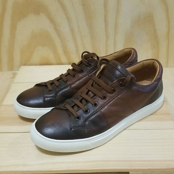 The Boot New York Colton  Brown Leather Nappa  Sneaker Men size 8 1/2 - Picture 2 of 9